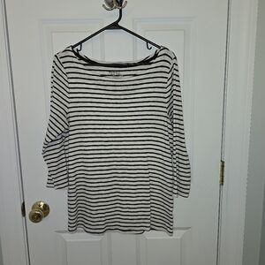 Striped Black and White Women's Top